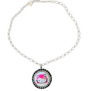 RARE Tarina Tarantino Hello Kitty Pink Head Collection Necklace